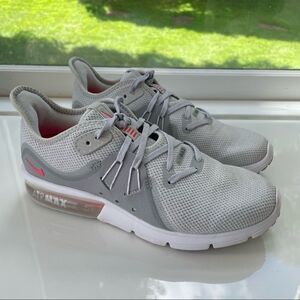 Nike Womens Air Max Sequent 3 Running Shoes Grey/Pink‎ 908993-012 size 6.5